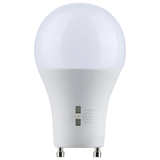 Satco S11794 8.8 Watt A19 LED Bi Pin GU24 Base CCT Selectable 120 Volt White Finish