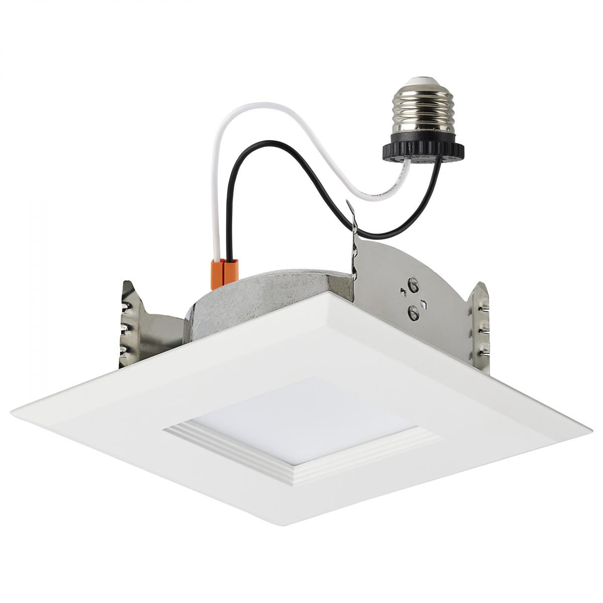 Satco S11820R1 6.7 Watt LED Downlight Retrofit 4 Inches CCT Selectable Square White Finish 120 Volt