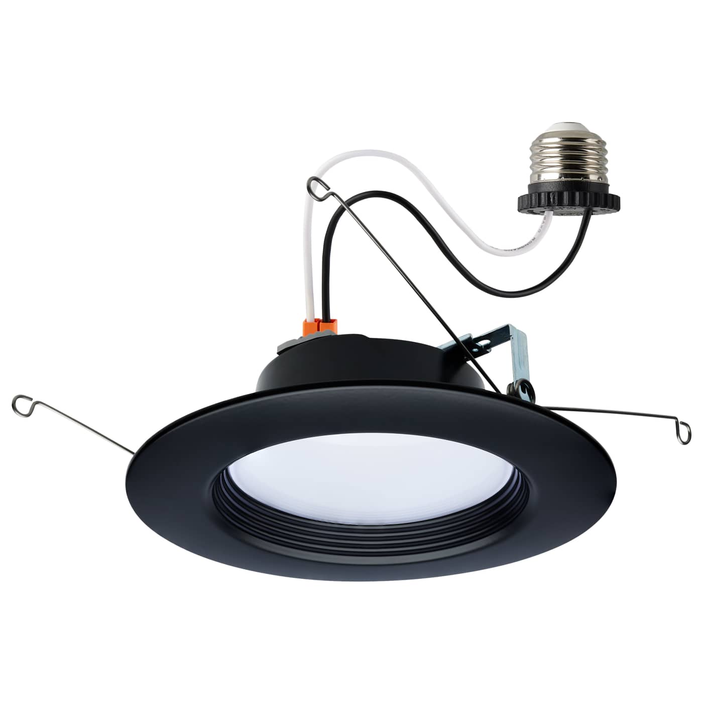 Satco S11835R1 9 Watt LED Downlight Retrofit 5-6 Inch CCT Selectable 120 Volts Black Finish