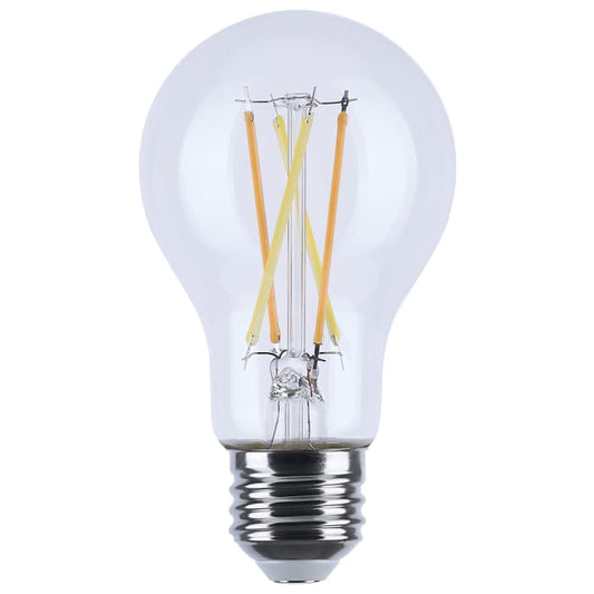 Satco S12150 8A19L/930WD/E26/GCYS 8 Watt LED A19 3000K-2000K Warm Dimming Medium Base Clear Finish8 Watt LED A19 3000K-2000K Warm Dimming Medium Base Clear Finish