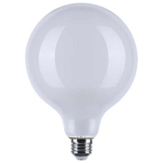 Satco S12156 8G40L/930WD/E26/GWYS 8 Watt LED G40 3000K-2000K Warm Dimming Medium Base White Finish