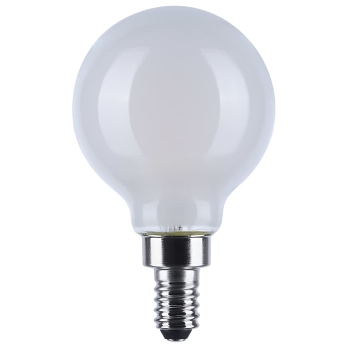 Satco S12162 4.5G16.5L/930WD/E12/GWYS 4.5 Watt LED G16.5 3000K-2000K Warm Dimming Candelabra Base White Finish