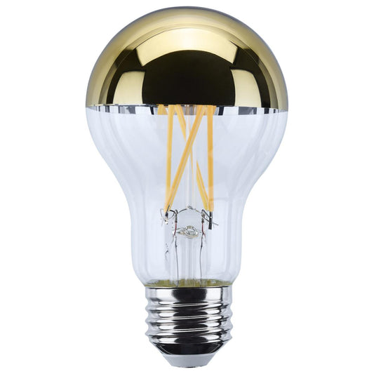 Satco S12538 8A19/GOLD/LED/927/120V 8W A19 Half Gold LED 2700K