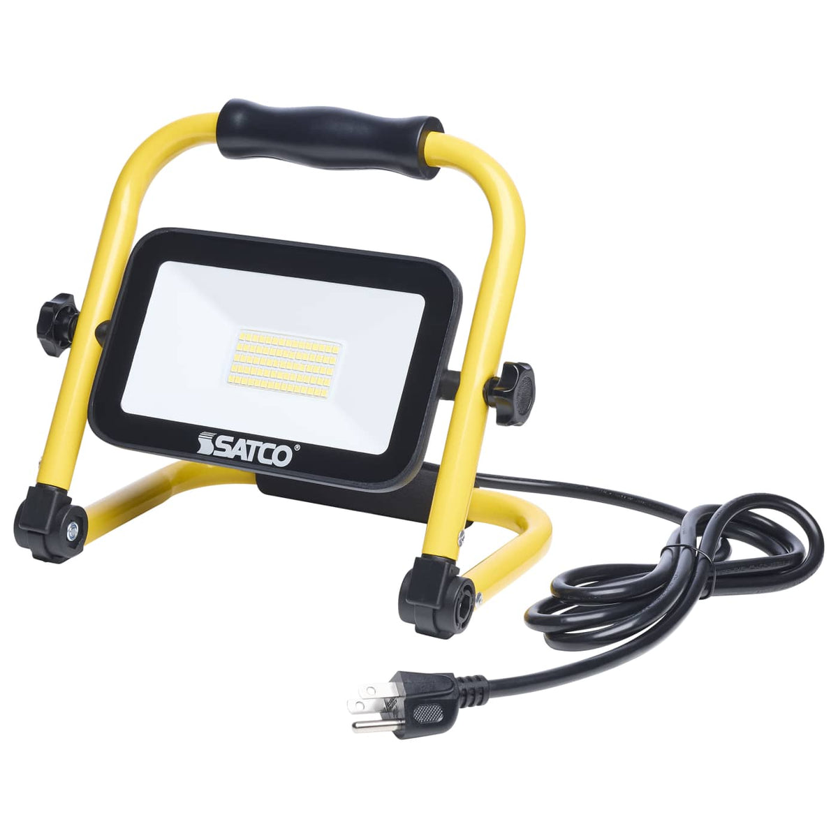 Satco S13096 35 Watt Compact LED Work Light  5000K  5000 Lumens  18/3 Sjtw Plug  120 Volt