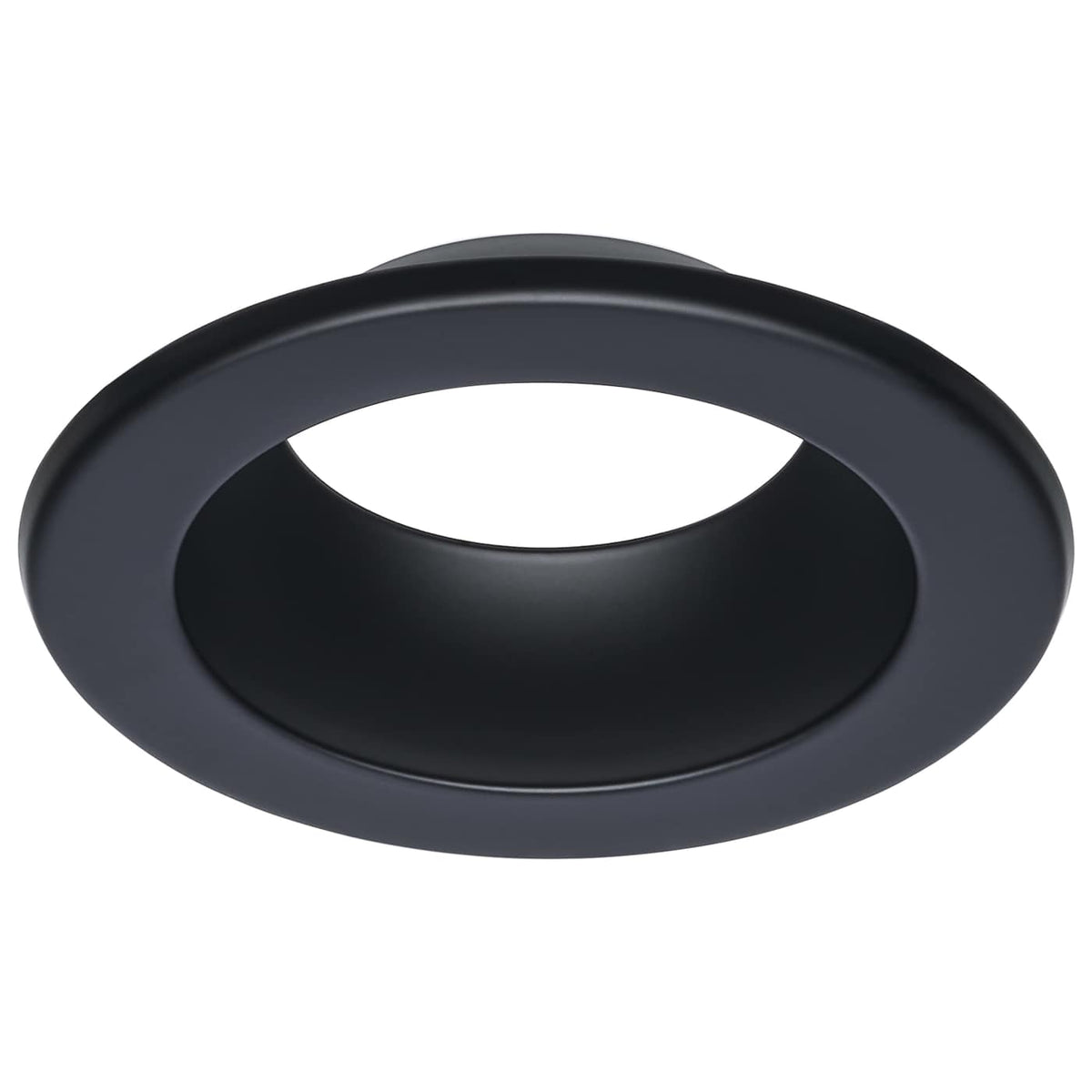 Satco S13522 Performer Series Commercial LED Downlight Trim  4 Inch Round  Matte Black Finish  Compatible with Performer Series S13510