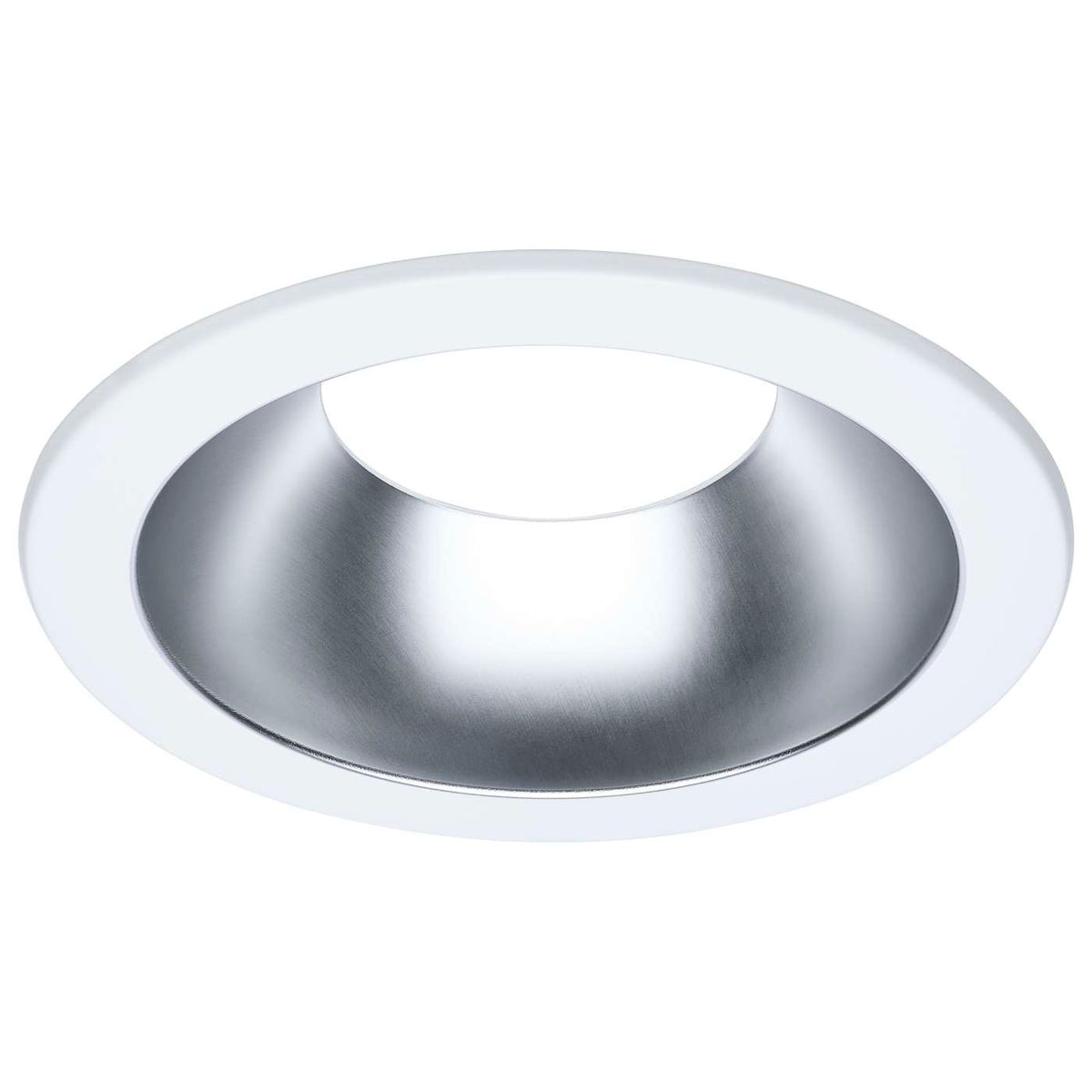 Satco S13530 Performer Series Commercial LED Downlight Trim  8 Inch Round  Matte Clear/White Finish  Compatible with Performer Series S13512