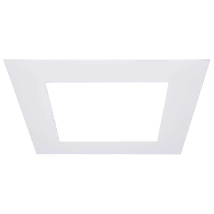 Satco S13552 CDLGR8SWH 8-Inch Flat Goof Ring for Downlights Square White Finish