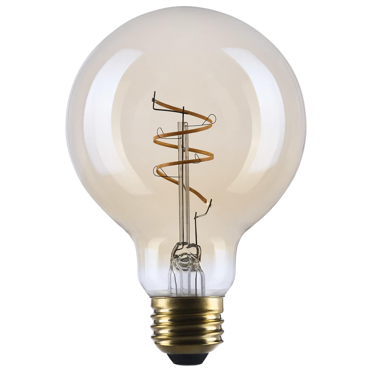 Satco S14211 5.5 Watt G25 LED  2000K CCT  Medium Base  Clear Glass  Amber Coil Filament  Dimmable  120 Volt