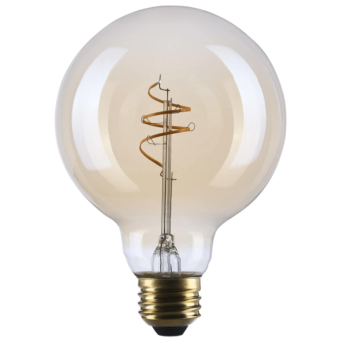 Satco S14213 5.5 Watt G30 LED  2000K CCT  Medium Base  Clear Glass  Amber Coil Filament  Dimmable  120 Volt