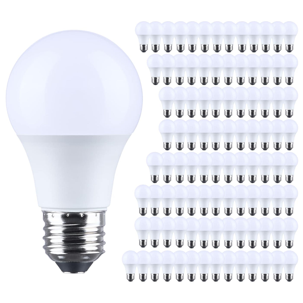 Satco S14318 8.5 Watt LED A19  4000K CCT  Medium Base  Plastic  120 Volt  100-Pack