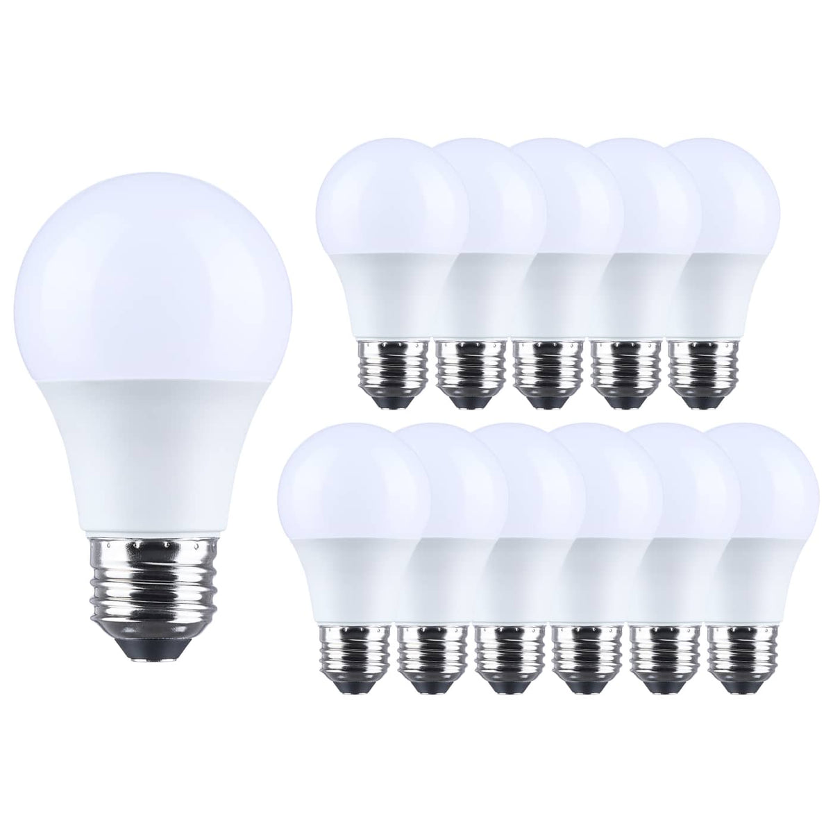 Satco S14331 12 Watt LED A19  5000K CCT  Medium Base  Plastic  120 Volt  12-Pack