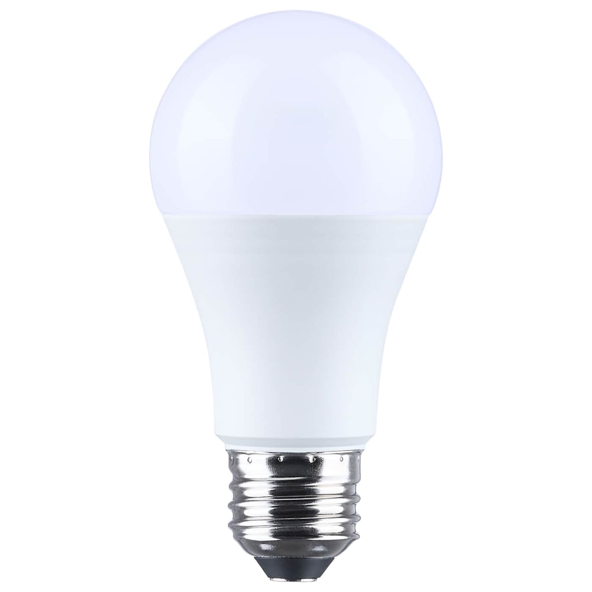 Satco S14403 13.5/10/5 Watt LED A19 Three-Way L amp  3000K CCT  Lumens Selectable  Medium Double Contact Base  Plastic  120 Volt  1-Pack