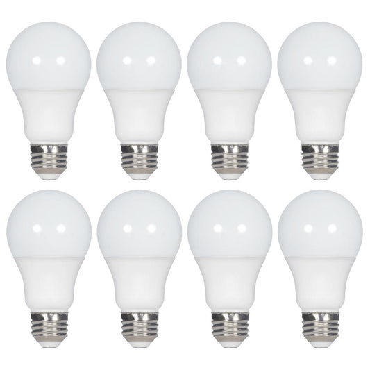 Satco S14463 14 Watt A19 LED 5000K Non-Dimmable E26 80 CRI 8-pack