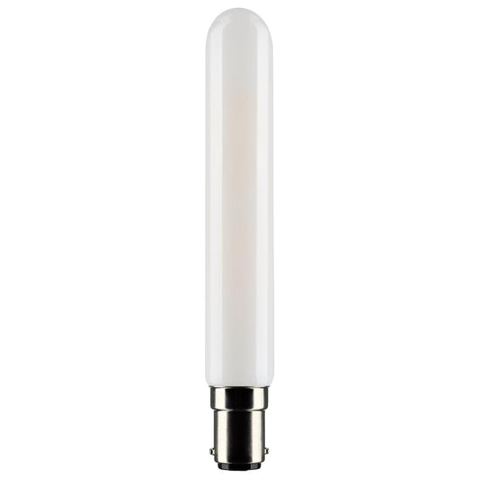 Satco S21376 4 Watt T6.5 LED Frosted Double Contact Bayonet Base 3000K 360 Lumens 120 Volt