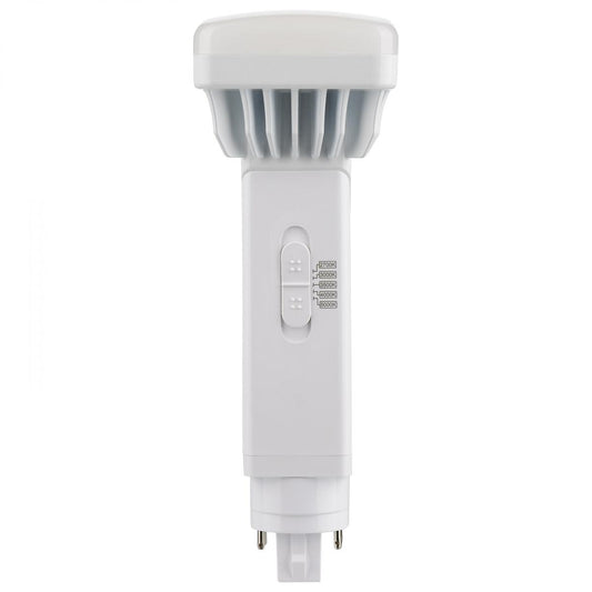 Satco S21410 9 Watt PL 4-Pin LED 1100 Lumens G24q Base CCT Selectable White Finish 120-277 Volts