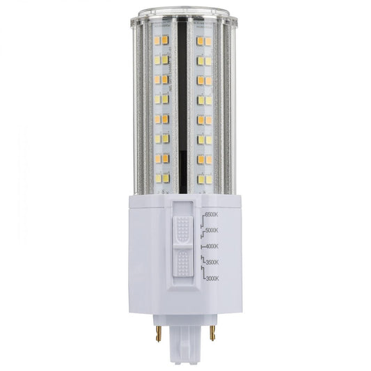 Satco S21413 14 Watt LED PL CCT Selectable Lumens Selectable Type B Ballast Bypass White Finish 120/277 Volt