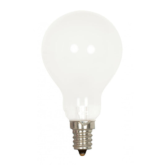 Satco S2745 40A15/FROST 40W 120V A15 Frosted E17 Intermediate Base - 2 Pack