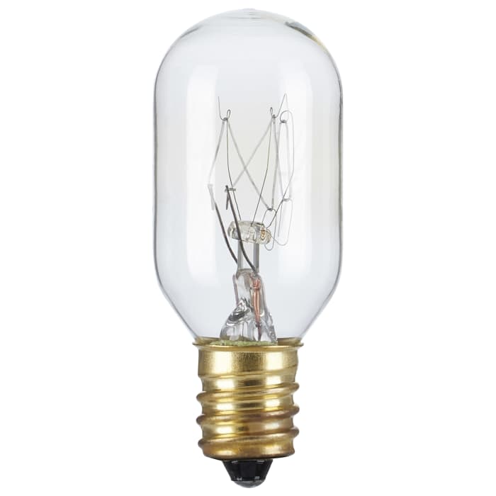 Satco S2751 20 Watt T7 Incandescent  Clear  Candelabra base  130 Volt