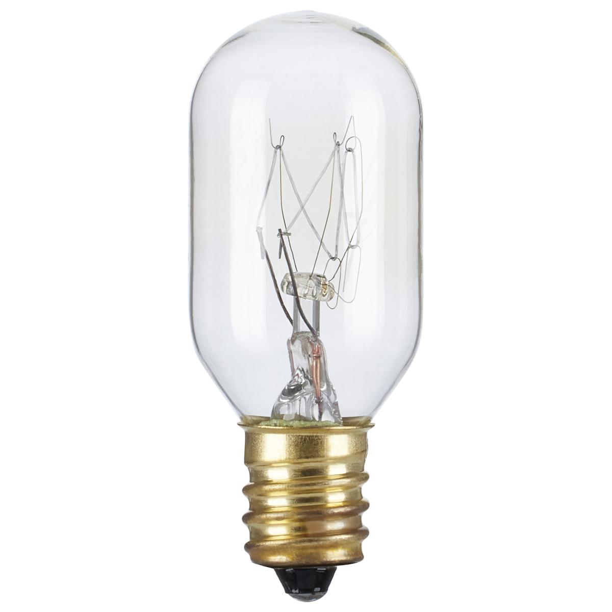 Satco S2752 25 Watt T7 Incandescent Clear Candelabra base 130 Volt