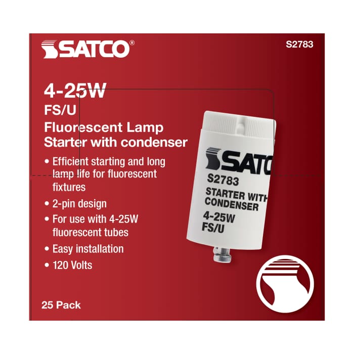 Satco S2783 FS/U 120 Volt Starter 25W