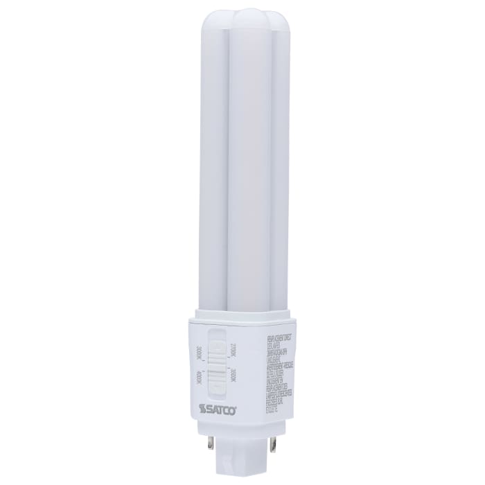 Satco S29855 9 Watt LED PL 27K/3K/35K/4K CCT Selectable G24d Base Type B 120-277 Volt