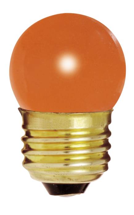 Satco S4510  7-1/2S11/O 7.5 Watt 120 Volt S11 Medium Base Ceramic Orange