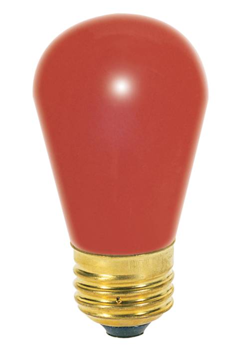Satco S3961 11W S14 Ceramic Red