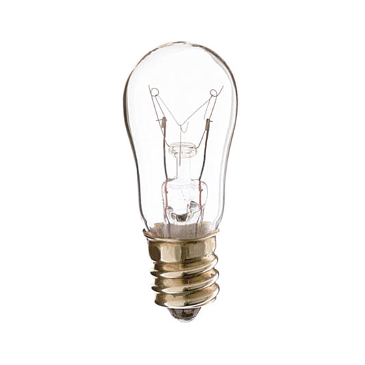 Satco S4569 6 Watt S6 Incandescent  Clear  1500 Average rated hours  40 Lumens  Candelabra base  12 Volt