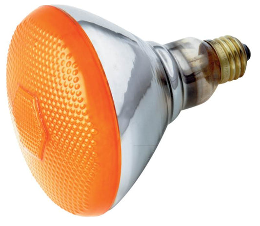 Satco S5003 100W 230V BR38 Amber E26 Base