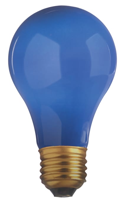 Satco S6092 25 Watt 130 Volt Ceramic Blue A19 Medium E26 Base