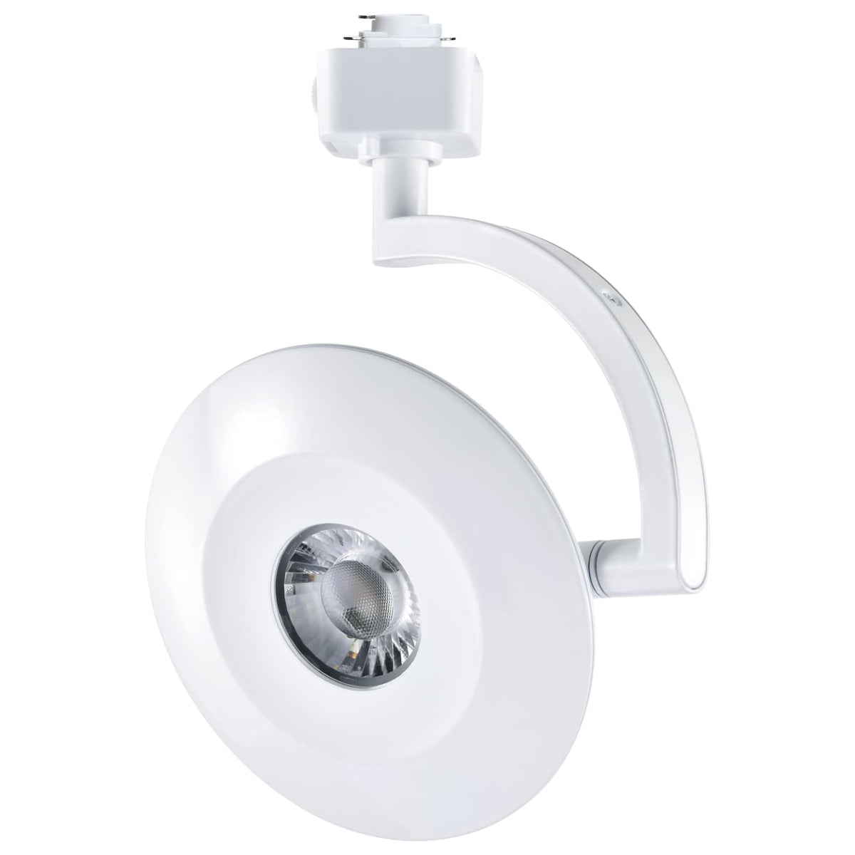 Satco JH5073 Orb LED Track Head  12 Watt  3000K/4000K/5000K CCT Selectable  36 Degree Beam Angle  J-Style  White  120 Volt