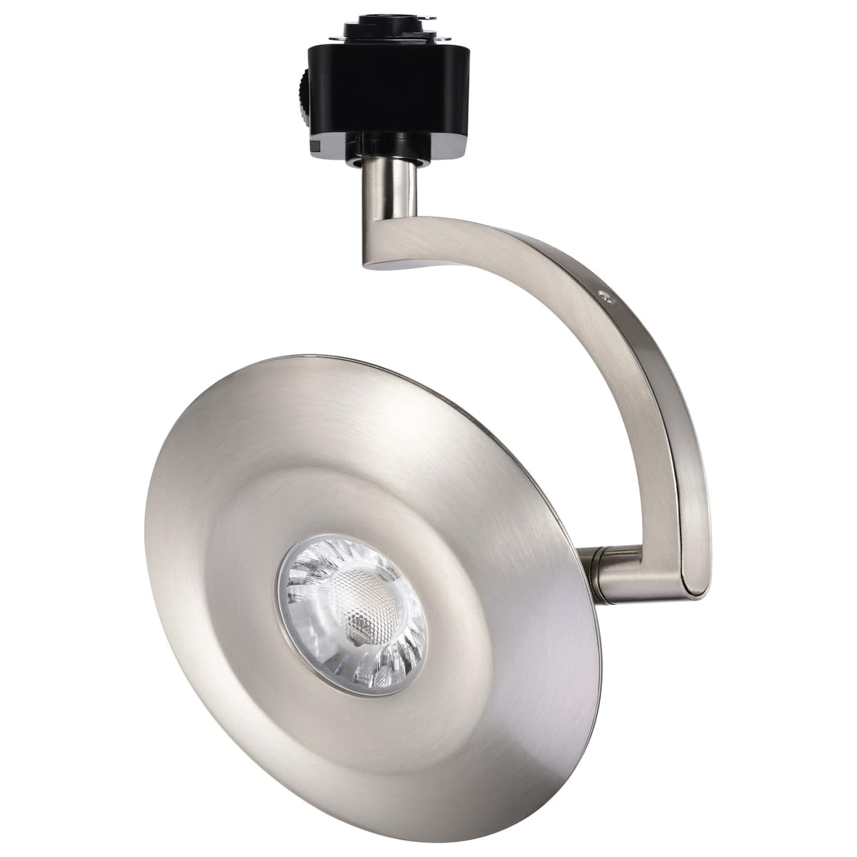 Satco JH5075 Orb LED Track Head  12 Watt  3000K/4000K/5000K CCT Selectable  36 Degree Beam Angle  J-Style  Brushed Nickel  120 Volt