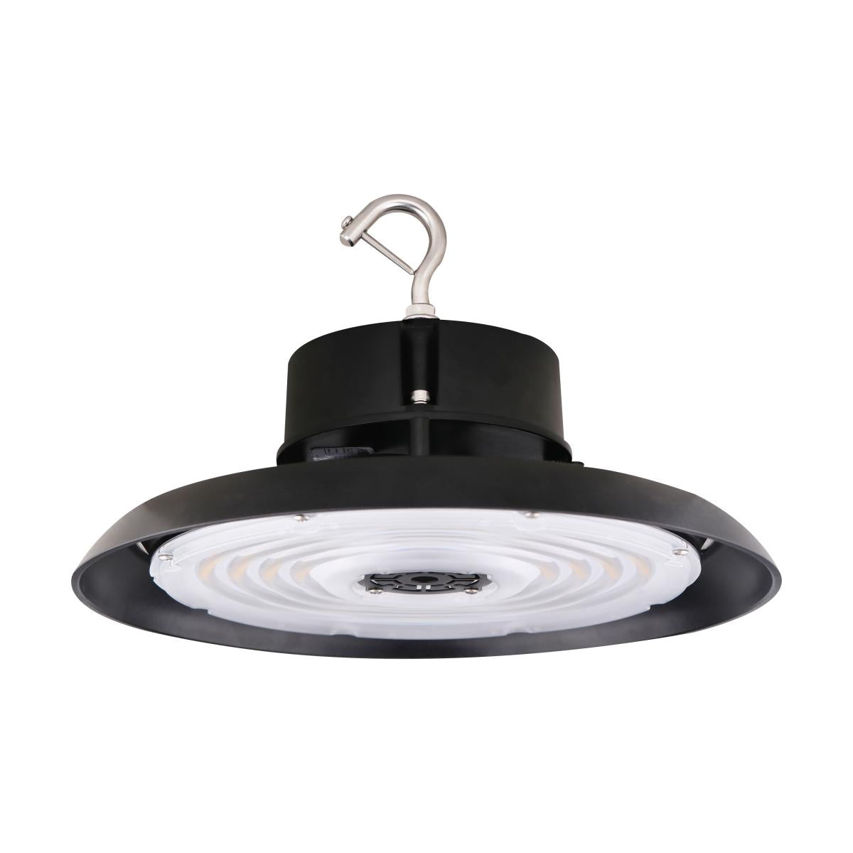 Satco 65-784R1 150W UFO LED High Bay  21600 Lumens 5000K 120-277 Volt 0-10V Dimmable Black Finish