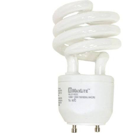 Replacement for Maxlite 11281 MLS18GUWW GU24 Spiral 18 Watt - NOW 4100K ONLY