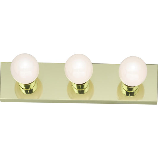 Satco 77-188 3 Light - 18" - Vanity - Strip - Polished Brass Finish