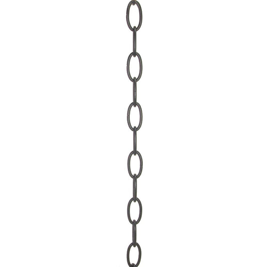 Satco 79-457 8 Ga. Chain Black Finish 1 yd. Len 11/2 in. Link Len 7/8 in. Link Wid 1/8 in. Thick 100 yd./Ctn 35lbs Max