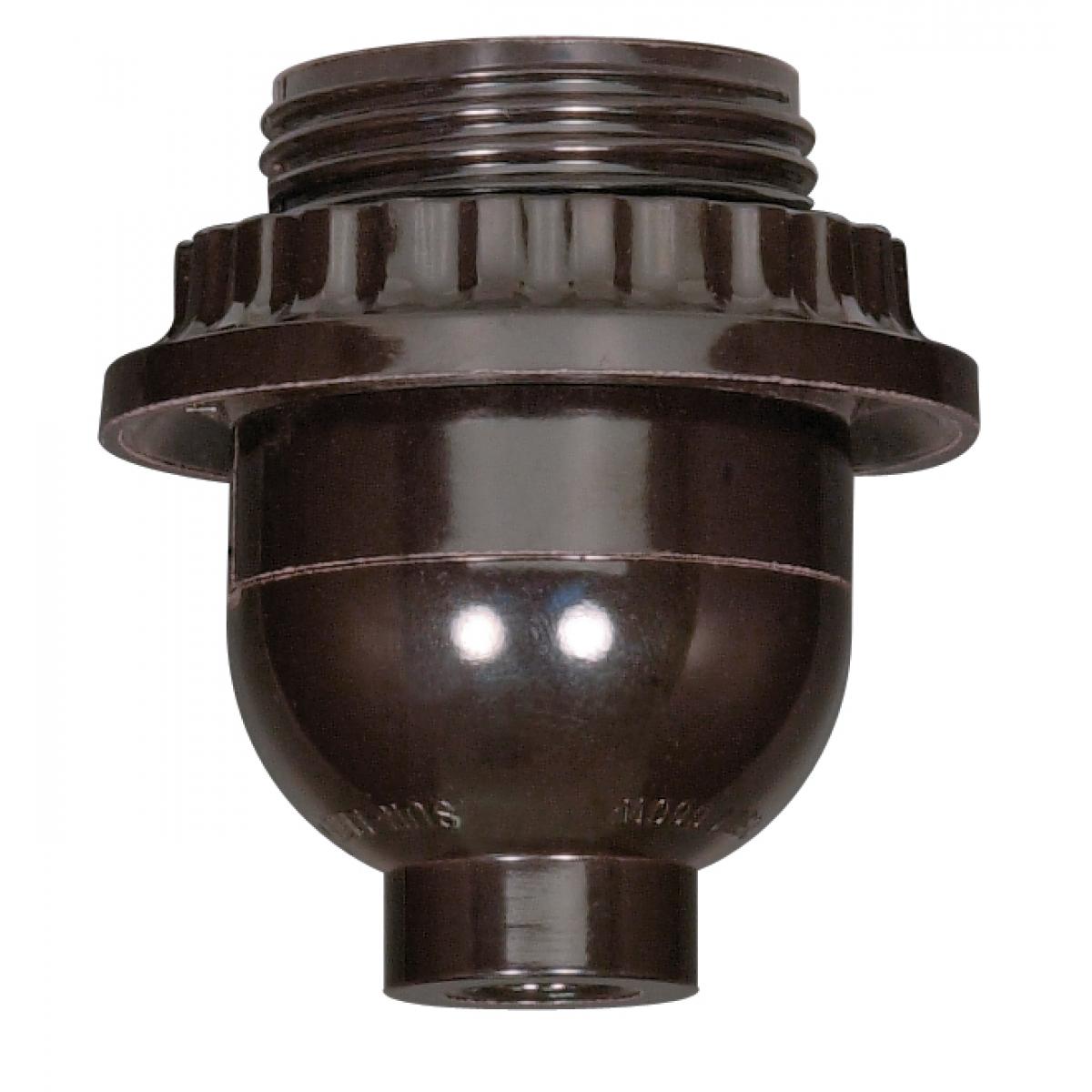 Satco 80-1072 Short Keyless With Full Uno Thread And Ring Phenolic 1/8 IP Cap With Plastic Bushing Less Set Screw 660W 250V