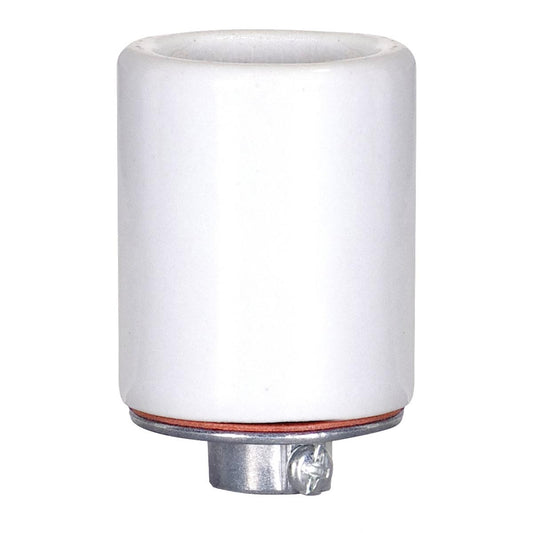 Satco 80-1078 Keyless Porcelain Socket With Metal 1/4 IPS Cap CSSNP Screw Shell Glazed 660W 250V 200 Bulk Master