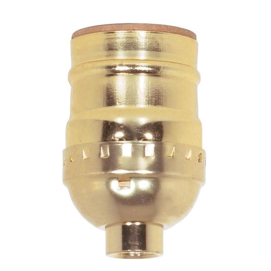 Satco 80-1100 Short Keyless Socket 1/8 IPS Aluminum Nickel Finish 660W 250V With Set Screw