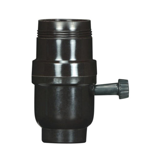 Satco 80-1107 3 Terminal - 2 Circuit Turn Knob, 1/8 IP Cap w/Metal Bushing Less Set Screw