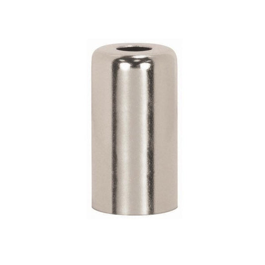 Satco 80-1184 Steel Candle Cup 7/16" Hole 17/8" Height 1" Diameter Nickel Plated