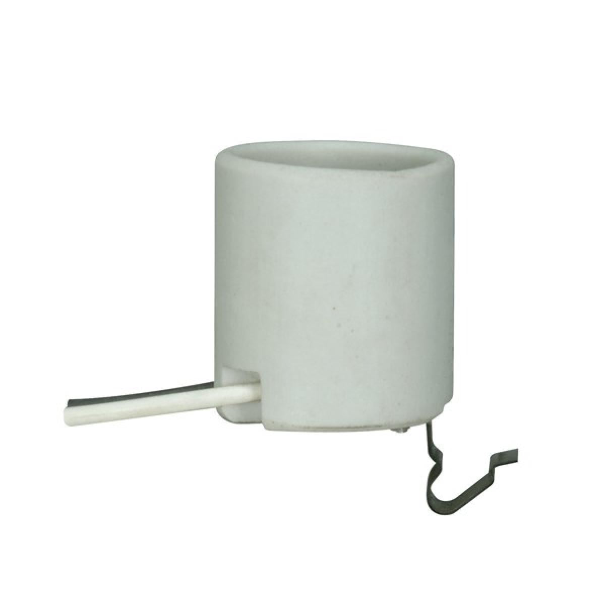 Satco 80-1221 Keyless Porcelain Socket w/Snap-in Clip