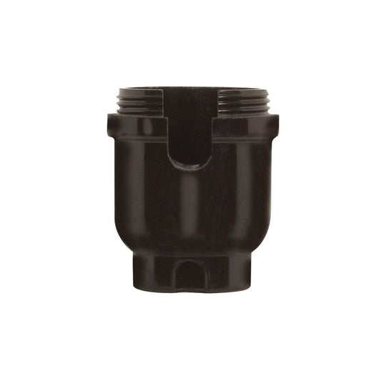 Satco 80-1267 1/4 IP Cap Only Phenolic 1/2 Uno Thread With Metal Bushing Less Set Screw For Turn Knob And Pull Chain Sockets