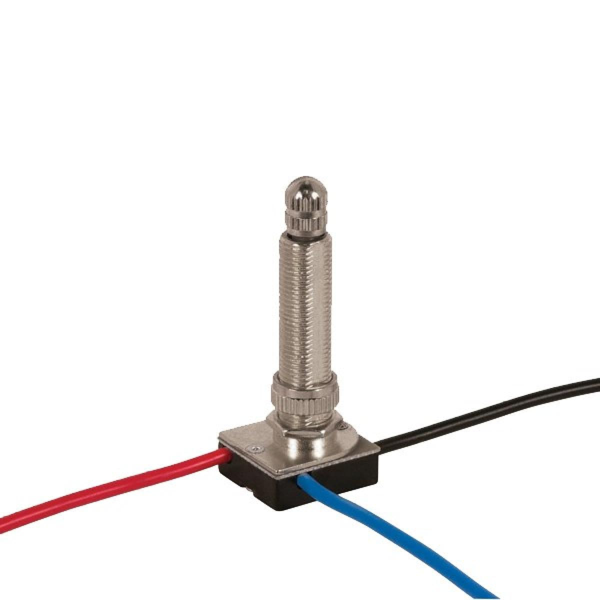 Satco 80-1416 3-Way Metal Rotary Switch, Metal Bushing, 2 Circuit, 4 Position(L-1, L-2, L1-2, Off). Rated: 6A-125V, 3A-250V