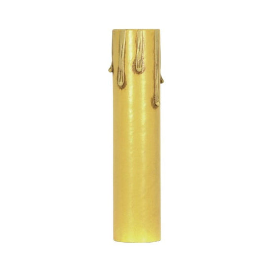 Satco 80-1455 Ivory Drip Paper Candle Cover 13/16" Inside Diameter 7/8" Outside Diameter 6" Height