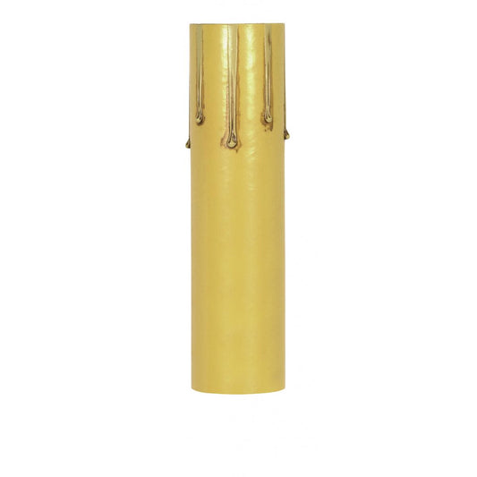 Satco 80-1456 Drip Paper Candle Cover Ivory Finish 1-3/16" Inside Diameter 1-1/4" Outside Diameter 4" Height