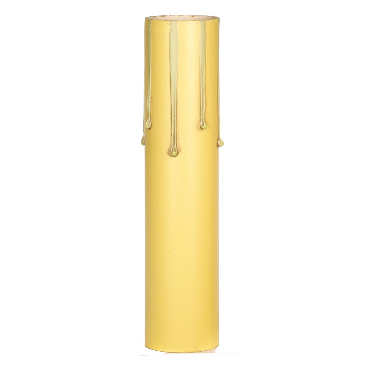 Satco 80-1457 Drip Paper Candle Cover Ivory Finish 1-3/16" Inside Diameter 1-1/4" Outside Diameter 6" Height