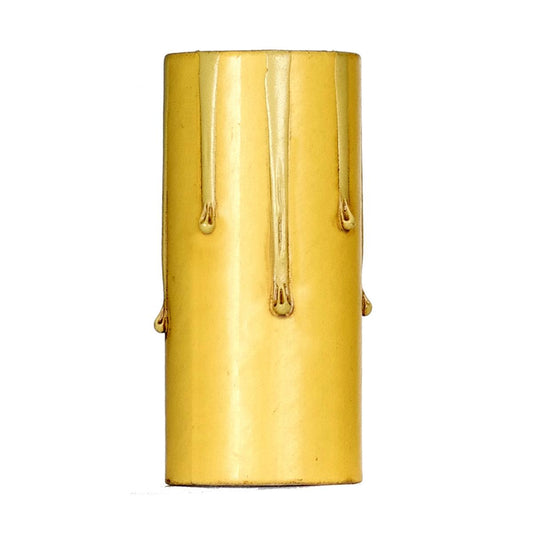 Satco 80-1487 Drip Paper Candle Cover Ivory Finish 13/16" Inside Diameter 7/8" Outside Diameter 2" Height