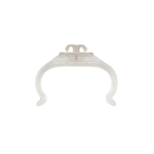Satco 80-1606 4-Pin Long Twin Tube Lampholder Clear Plastic Horizontal Clip .023 - .039 (0.58 -0.99) Max. Including paint 1 1/4"H x 1 5/8"