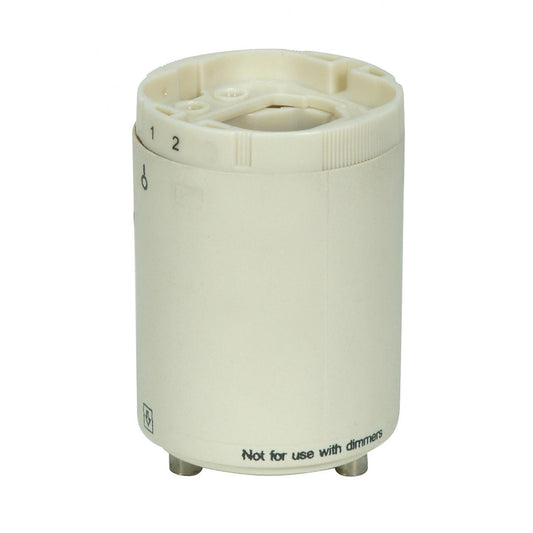 Satco 80-1846 Smooth Phenolic Electronic Self-Ballasted CFL Lampholder 120V, 60Hz, 0.15A 13W G24q-1 And GX24q-1 2" Height 1-1/2" Width